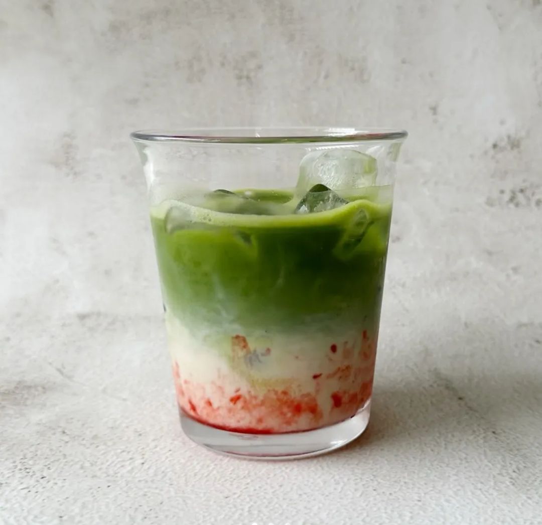 Iced Strawberry Matcha Latte