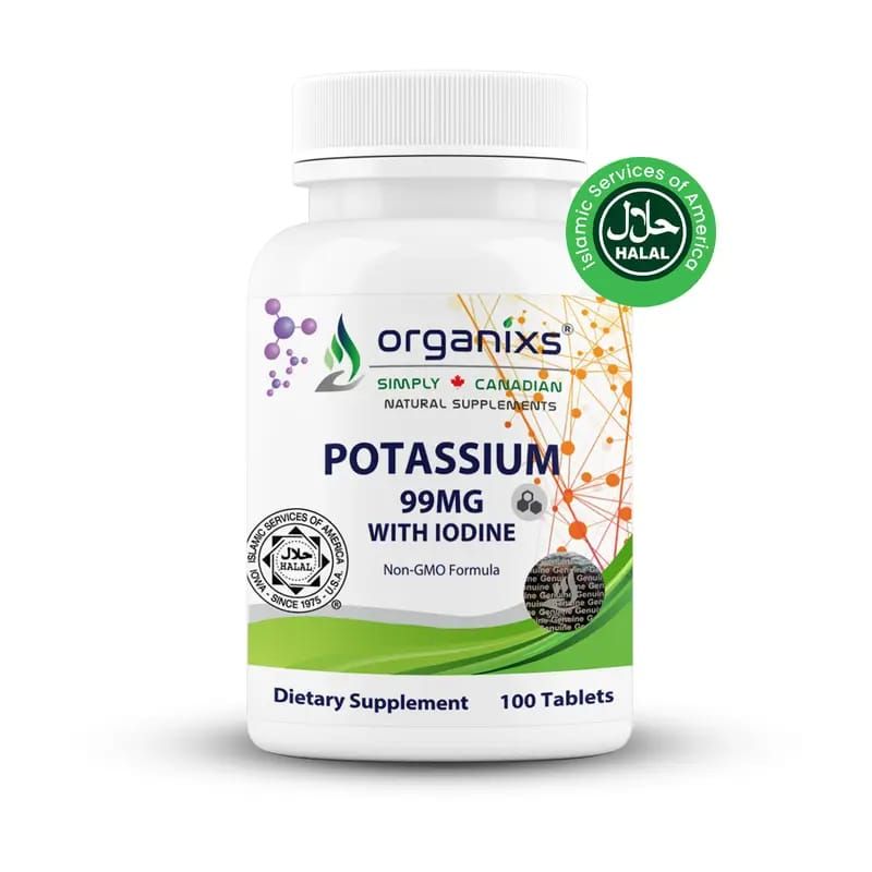 ORGANIXS POTASSIUM GLUCONATE WITH IODINE 99mg