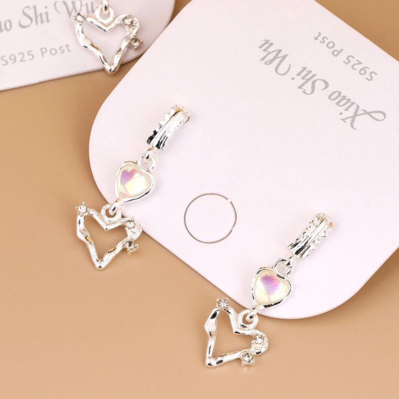 Love cat's eye stone tassel earrings