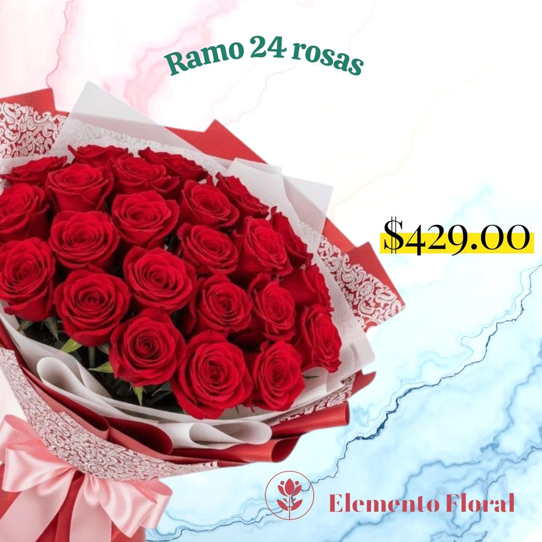 RAMO DE 24 ROSAS