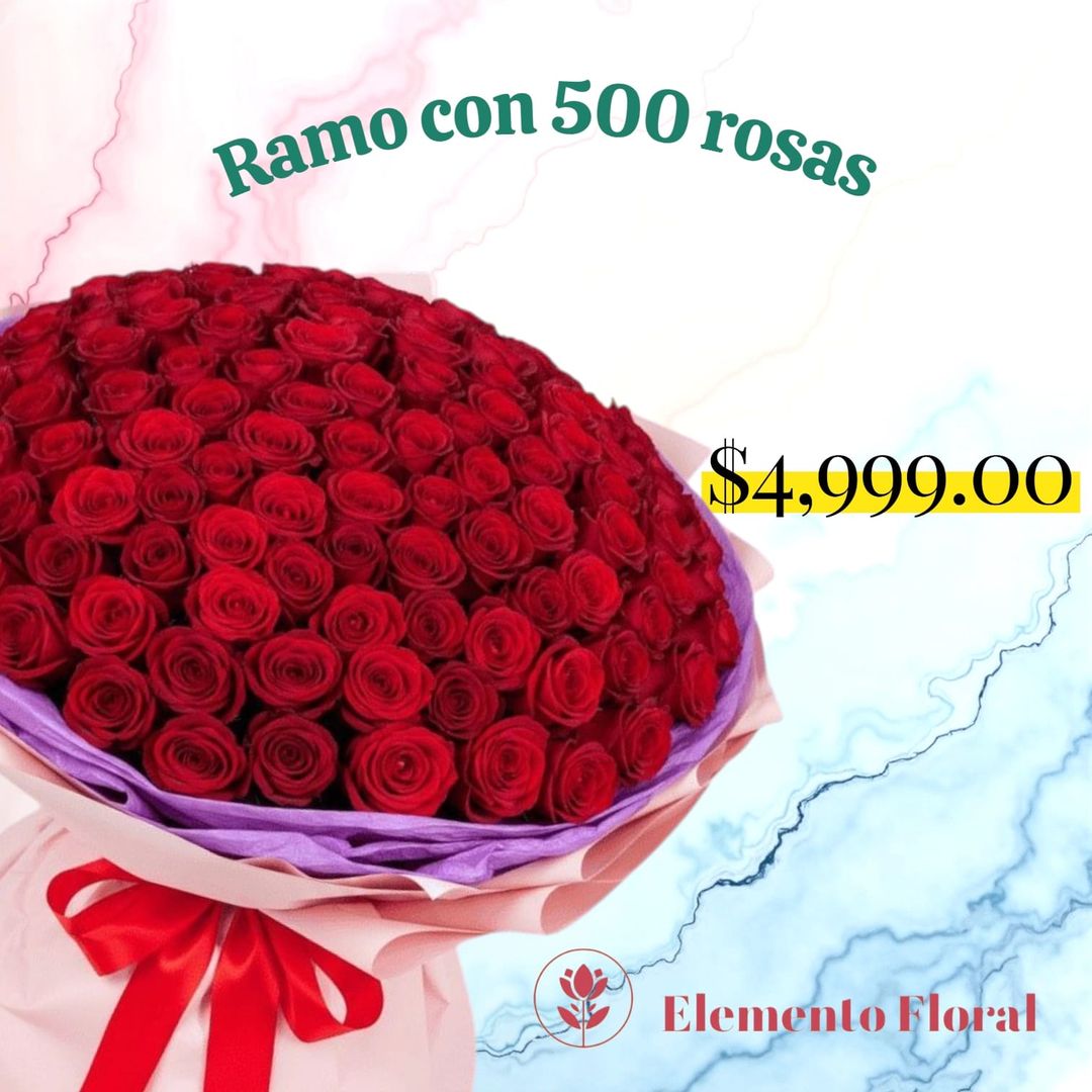 RAMO DE 500 ROSAS