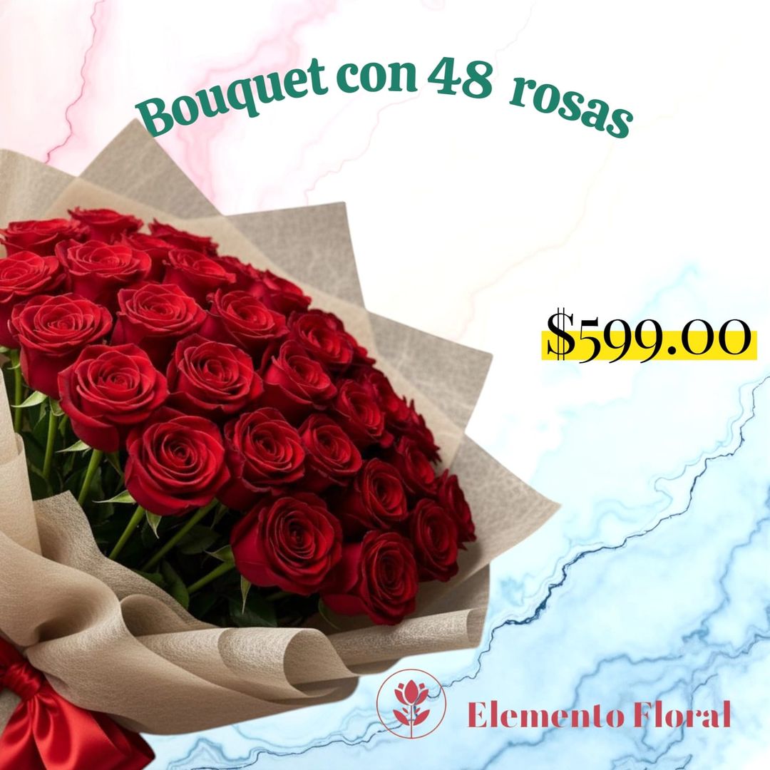 BOUQUETE 48 ROSAS