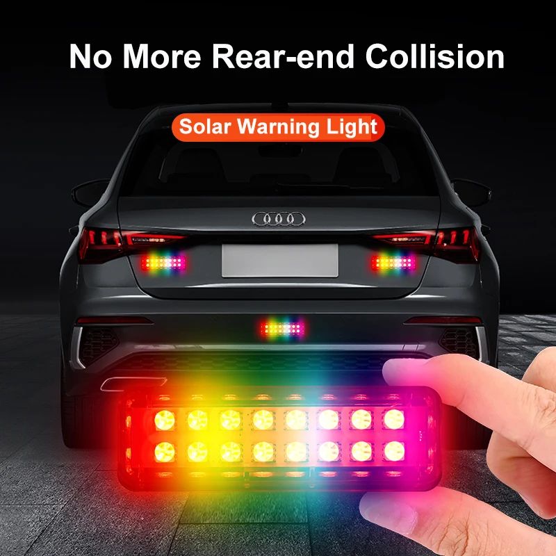 16 LED Solar Warning Strobe Light