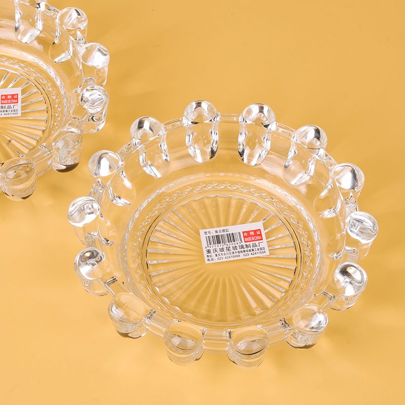 6 inch bead point ashtray (high white material)