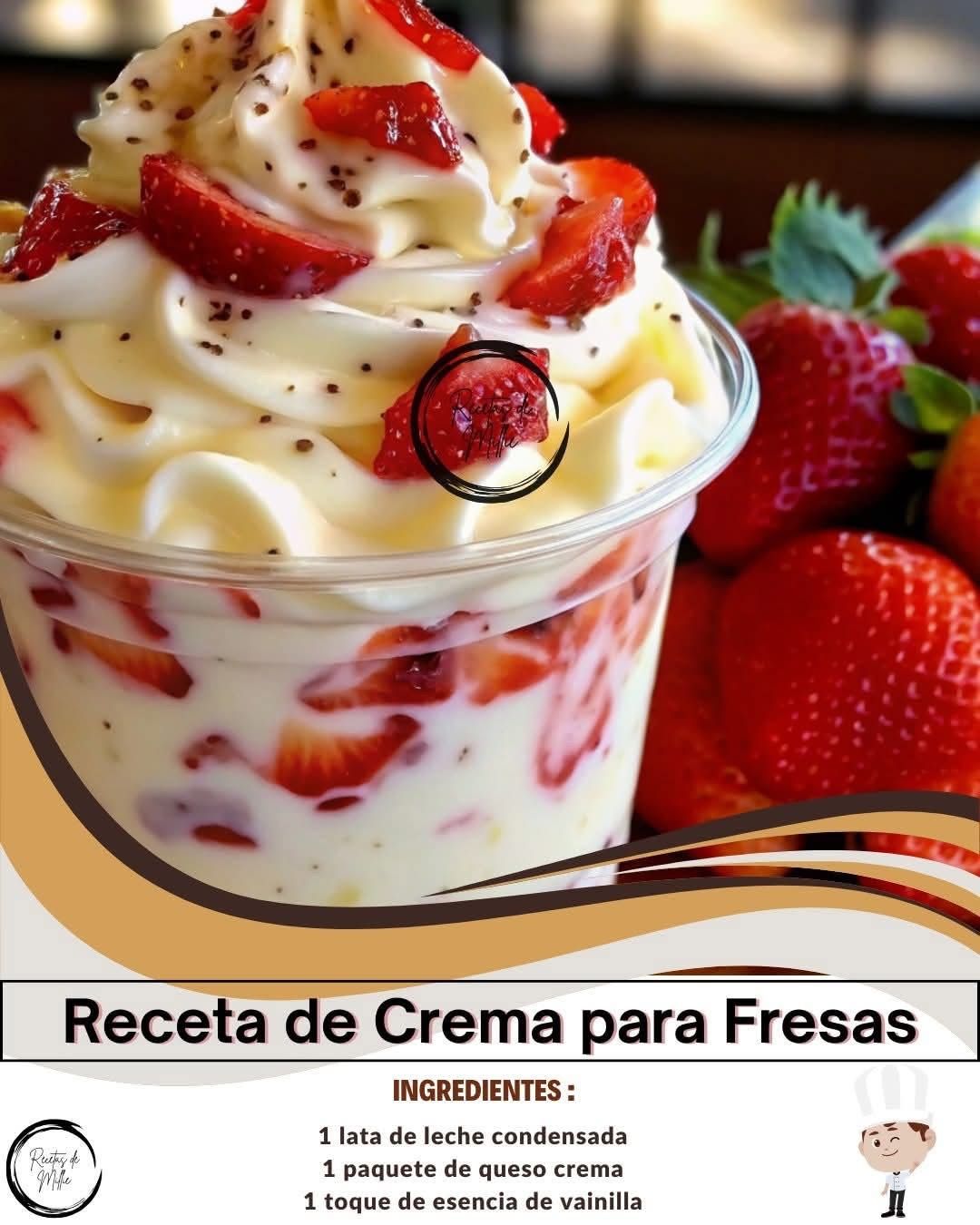 Fresas  con crema🍓 