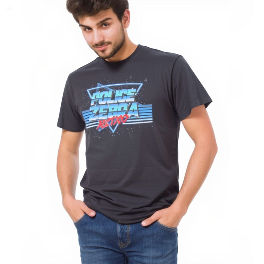 Police Brand Men's T-Shirt | Large Size 