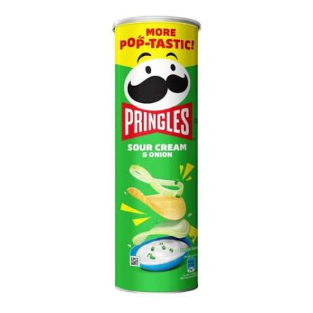 PRINGLES SOUR CREAM & ONION POTATO CHIPS 134G