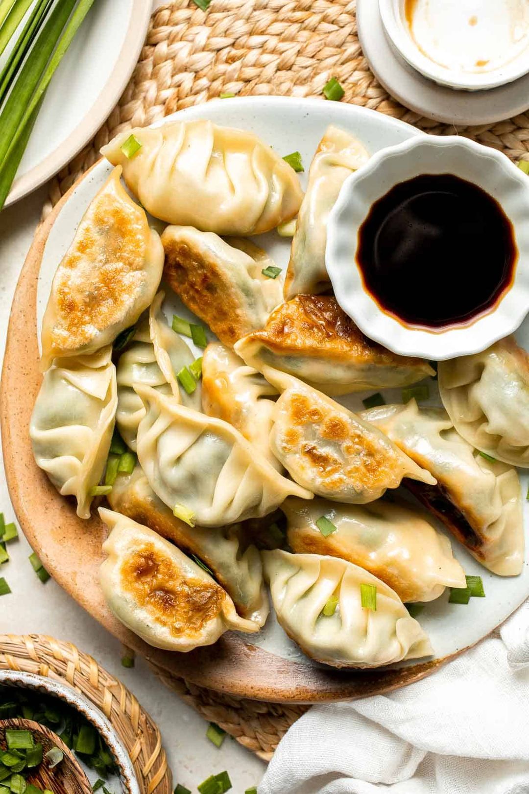 Fried/Boild Vegetable Dumplings with Sauce