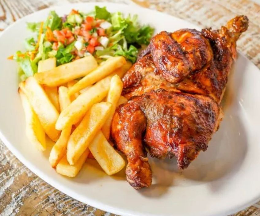 Half Chichen & Chips + Vegetable Salads