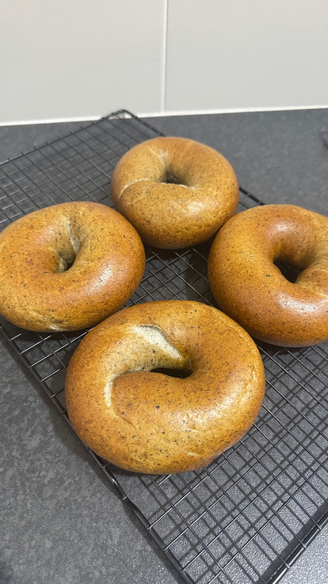 Black Sesame Bagels (4 pcs) 黑芝麻贝果