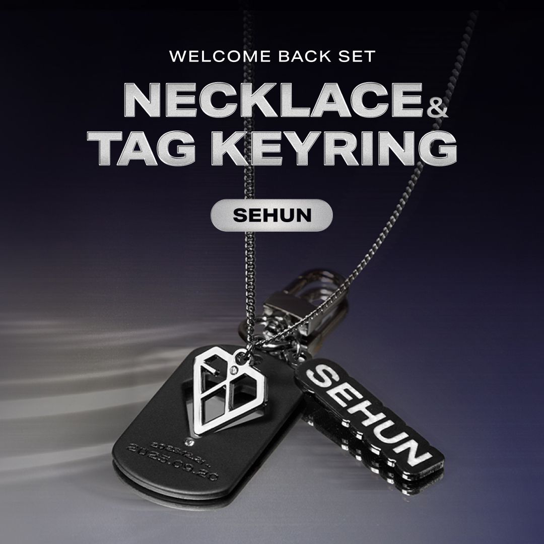 Sehun Welcome Back Set Necklace & Tag Keyring 