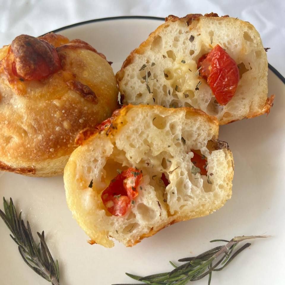 Tomato Basil Focaccia Muffin