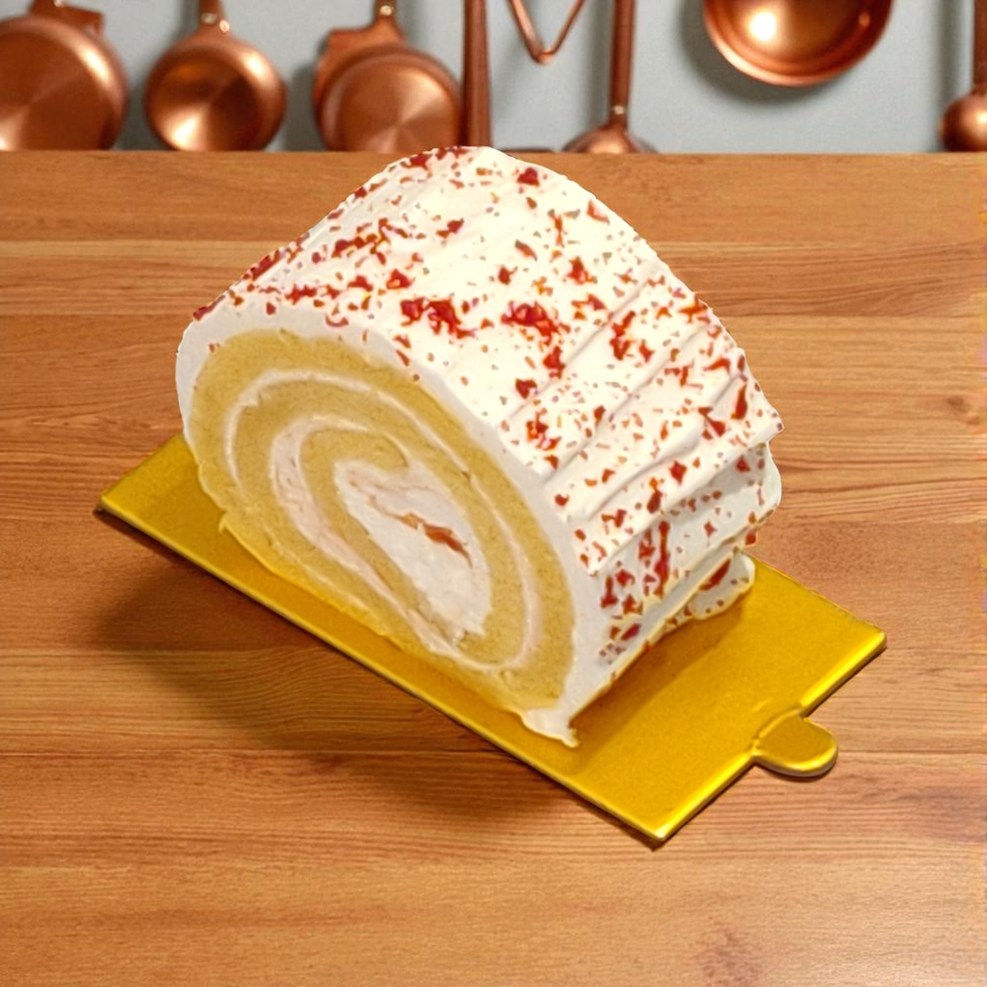 Strawberry Swiss Roll Cake