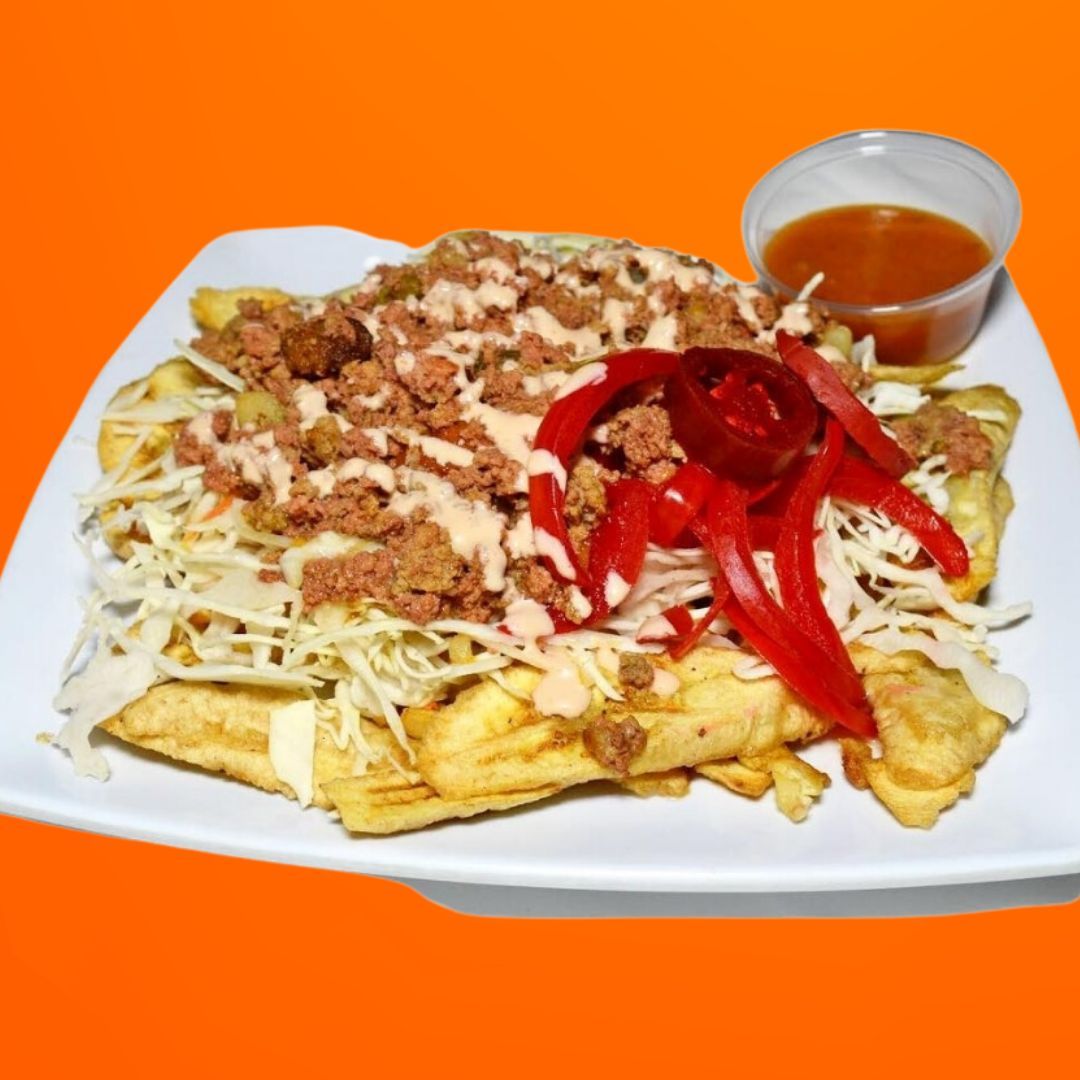 Tajadas con carne molida
