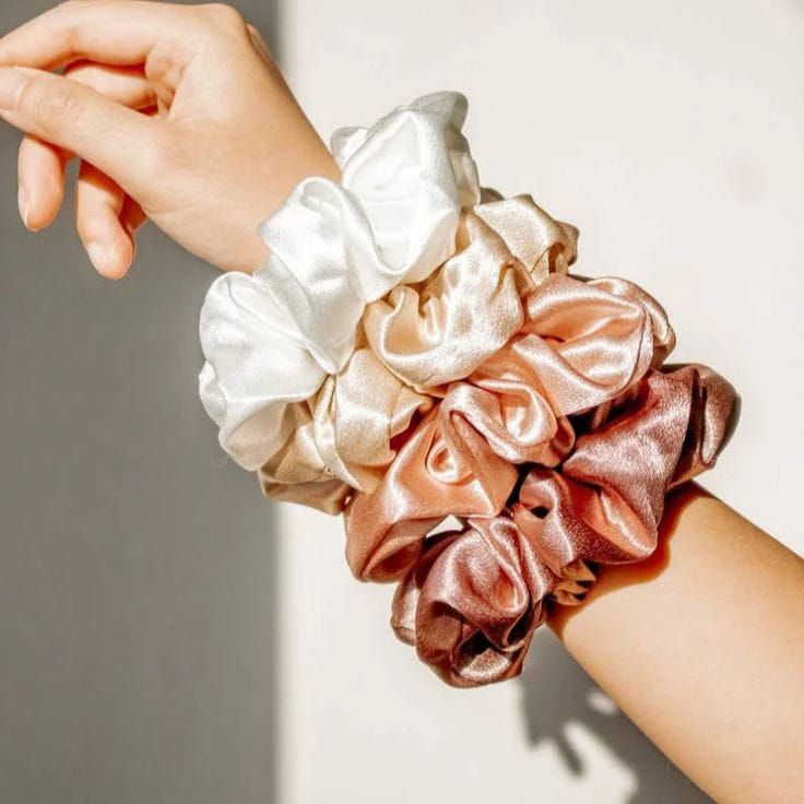 mini scrunchie satin