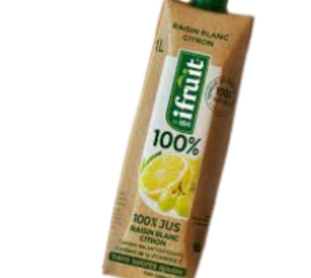 Jus 100% Raisin blanc Citron- Ifruit – 1L