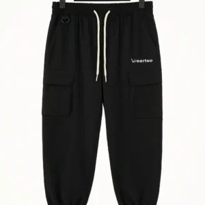 Men’s Black Drawstring Cargo Pants GC27