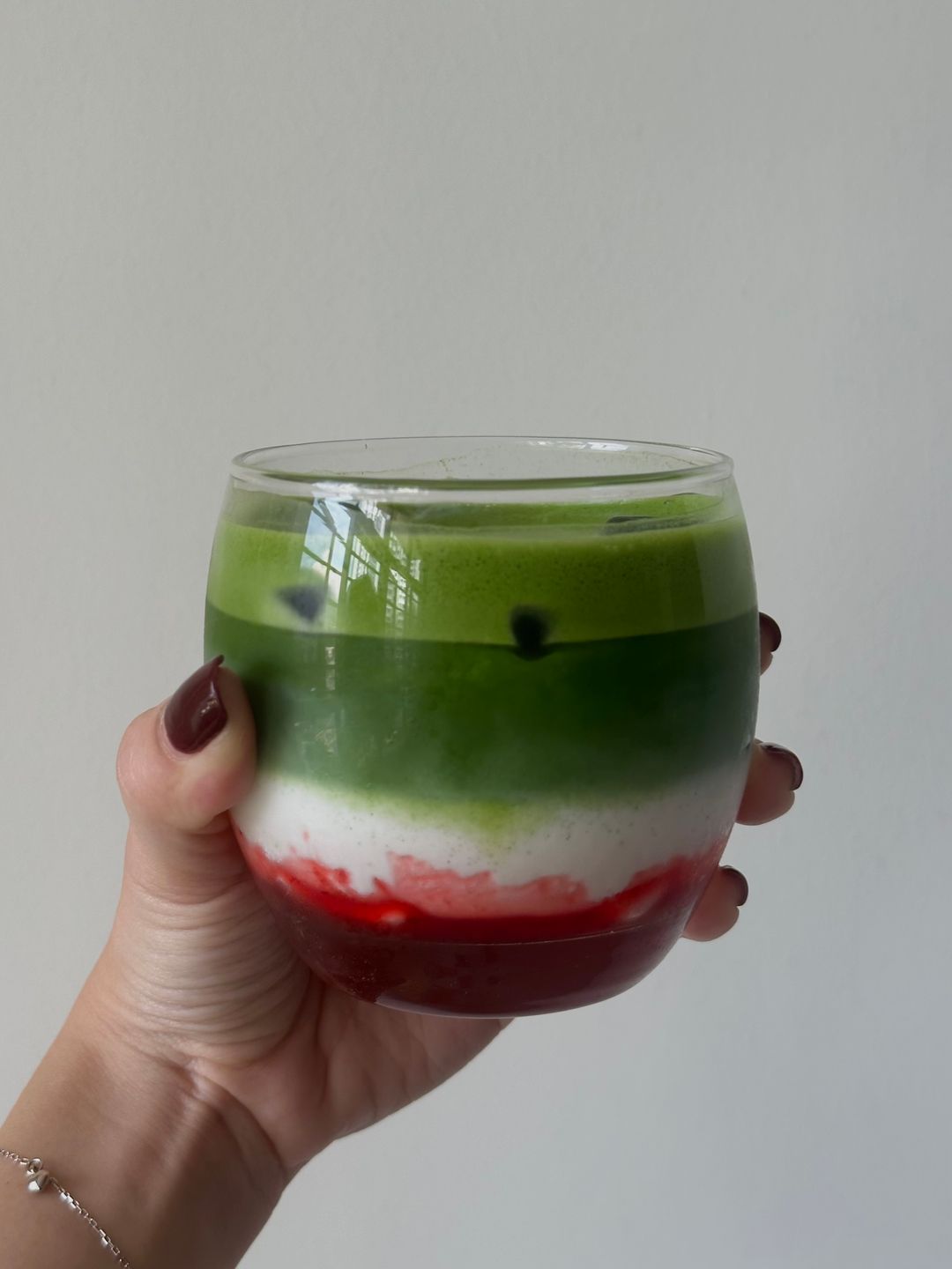 Iced Matcha Strawberry Latte