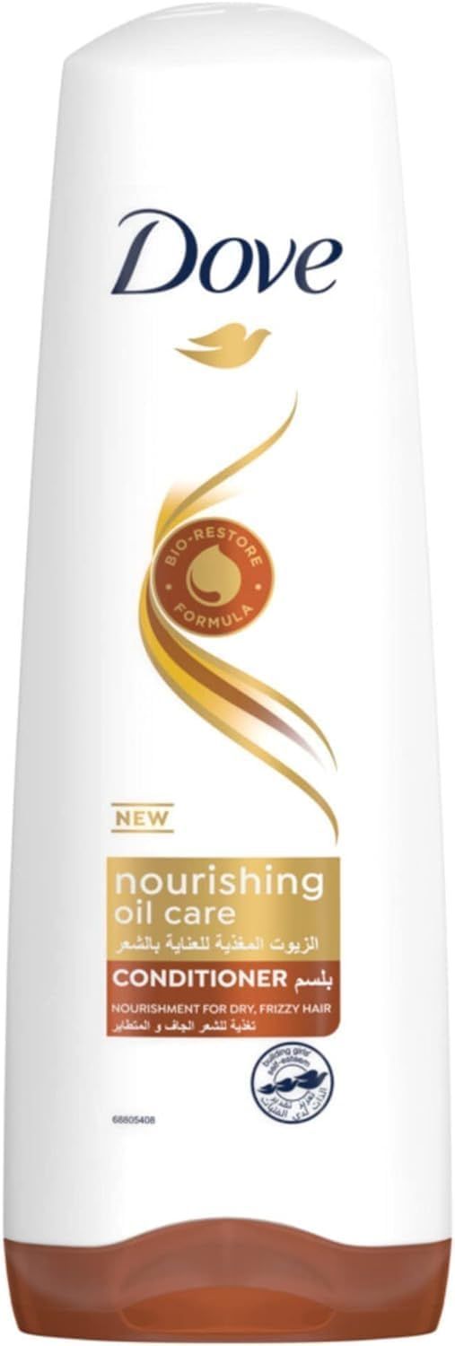 DOVE Conditioner for frizzy and dry hair, Nourishing Oil Care, nourishing care for up to 100% smoother* hair, 340ml