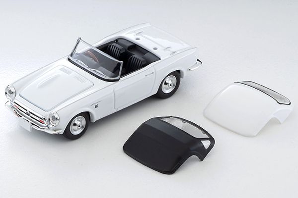 TLVN MODEL 1/64 HONDA S800 WITH SOFT/HARD TOP - WHITE