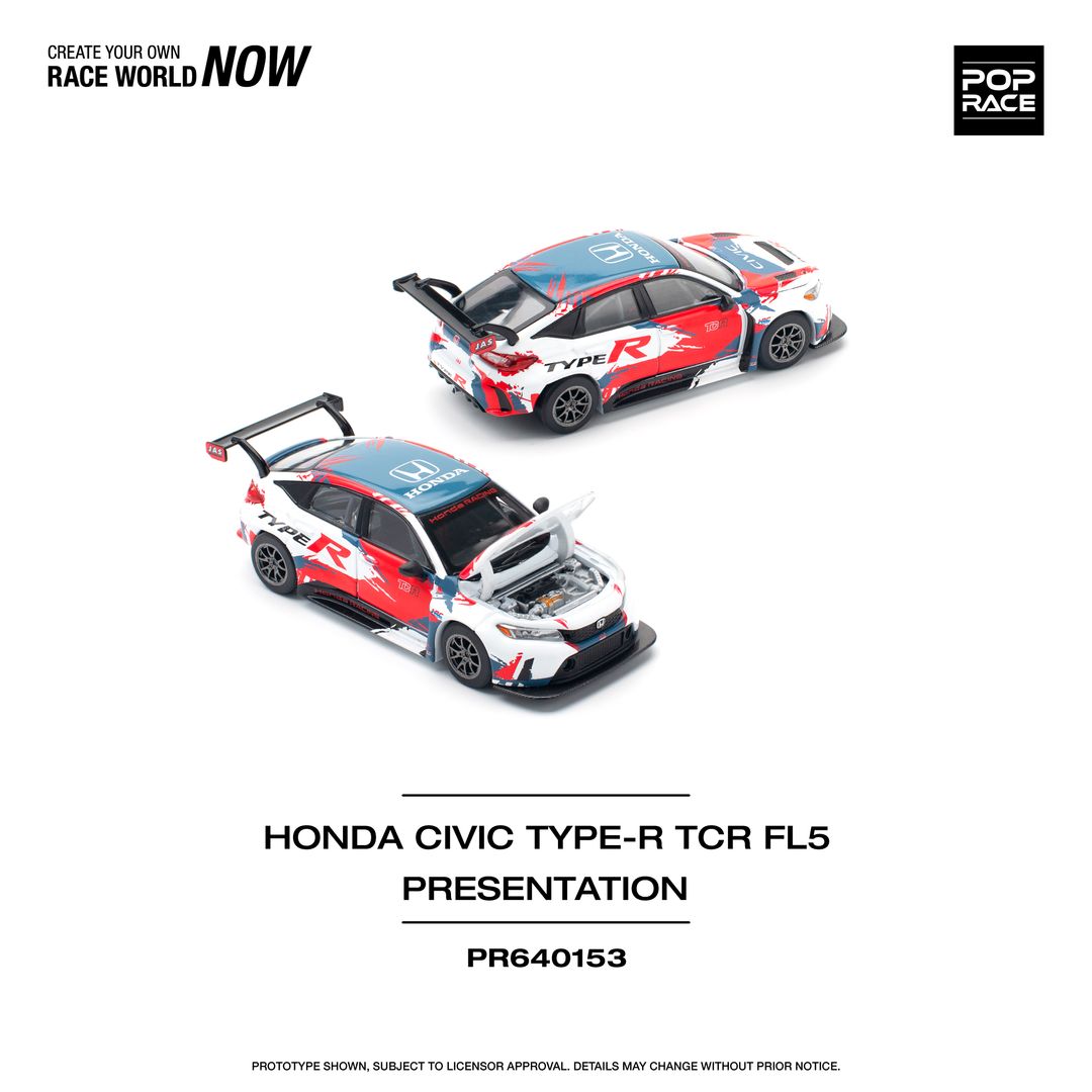 POP RACE MODEL 1/64 HONDA CIVIC TYPE-R (FL5) TCR PRESENTATION
