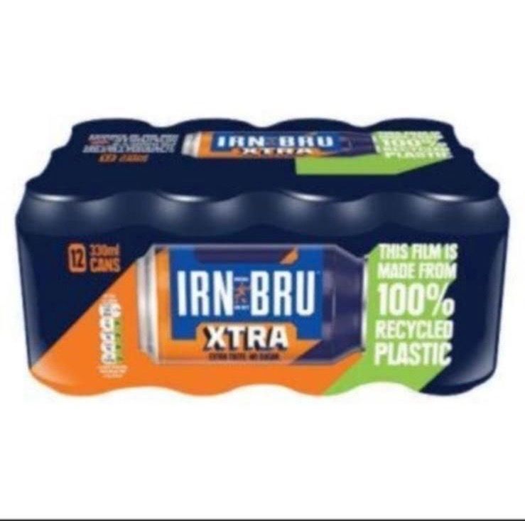 4 cases Irn Bru Xtra 12x330ml cans pm £5 12 pack per case BB 30/11/2025