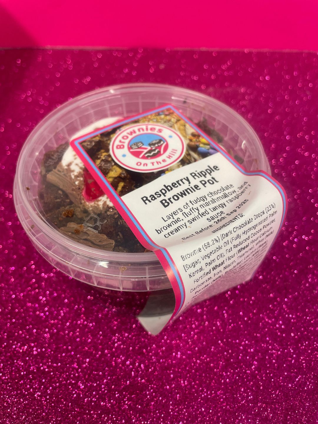 Raspberry Ripple Brownie Pot