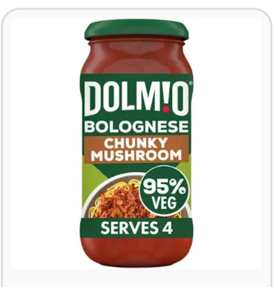 Dolmio bolognese chunky mushroom 6x675g  BBE 04/01/26 