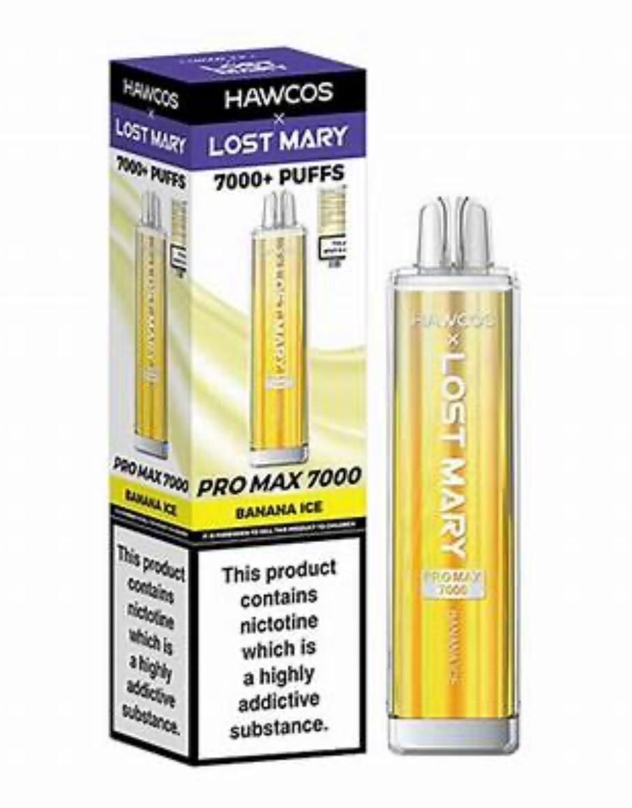 Lost Mary hawcos 7000 kit banana 10 per case 