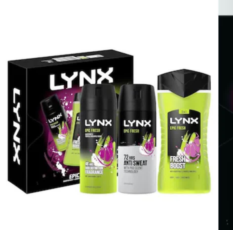 Lynx epic fresh trio gift set  4 per case 