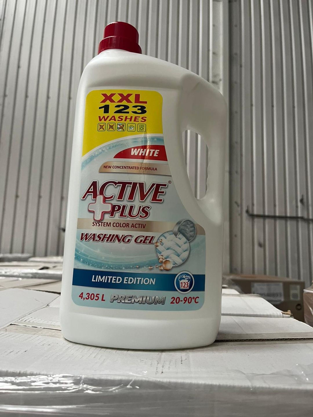 Active washing gel plus white  123w 4x4.31L 