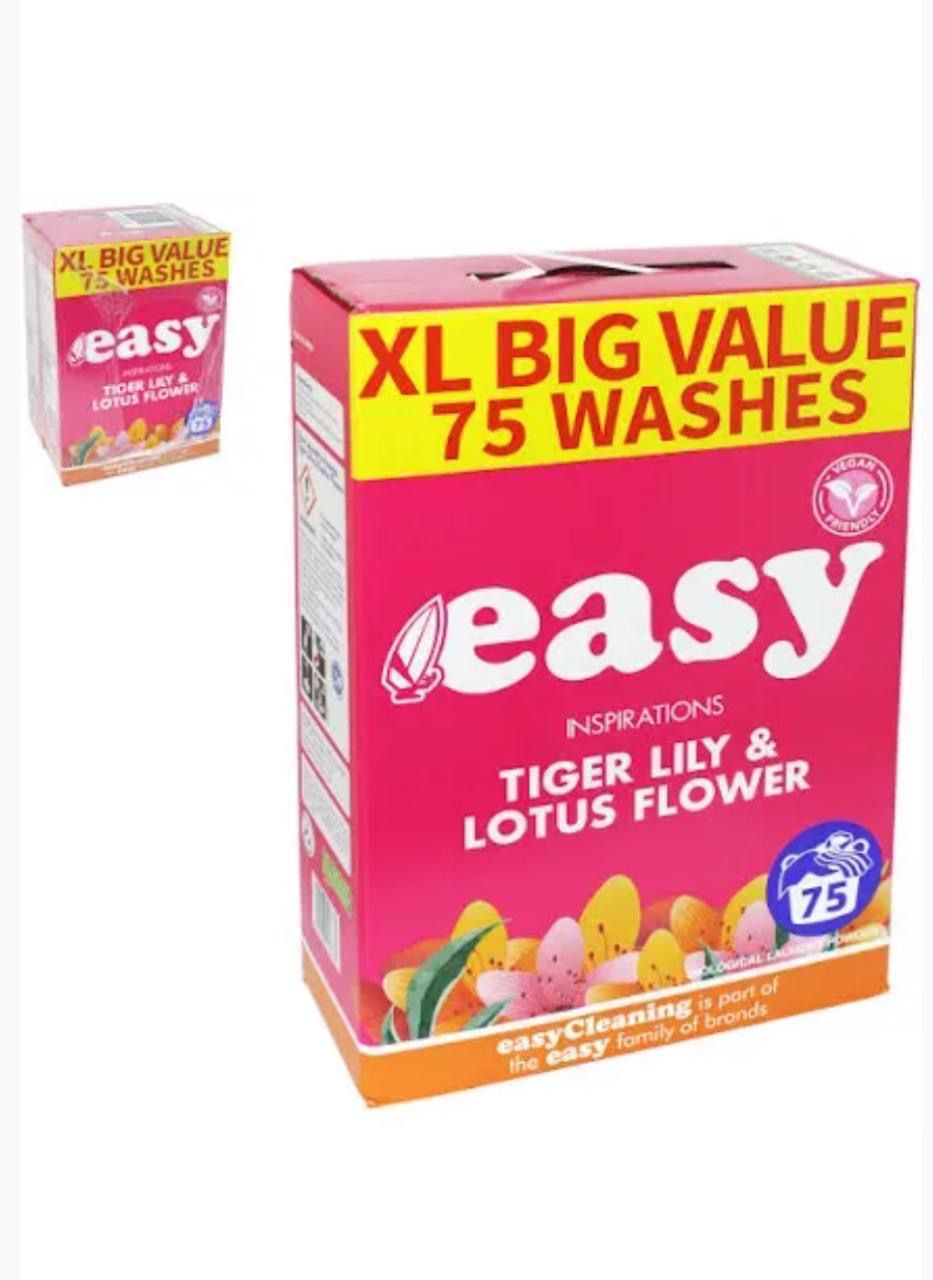 2 cases Easy tiger lily & lotus flower washing powder 2x5.1kg