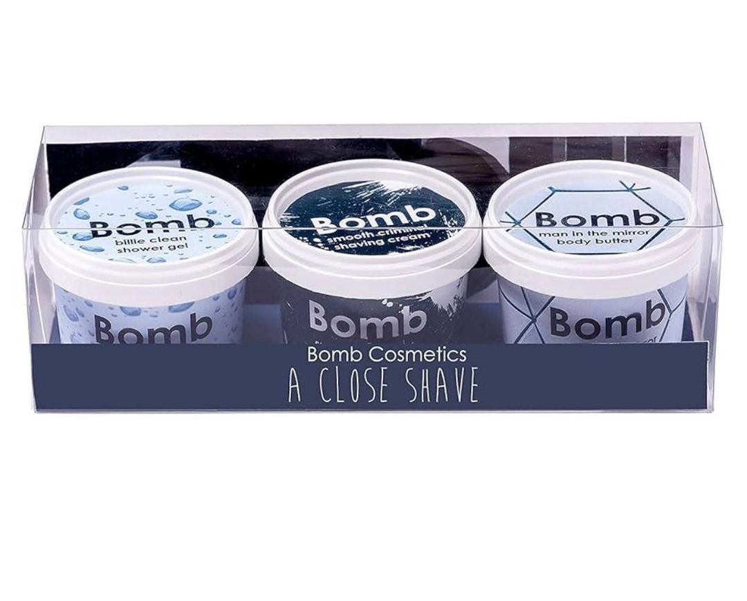 Bomb cosmetics close shave gift box  6 per case 