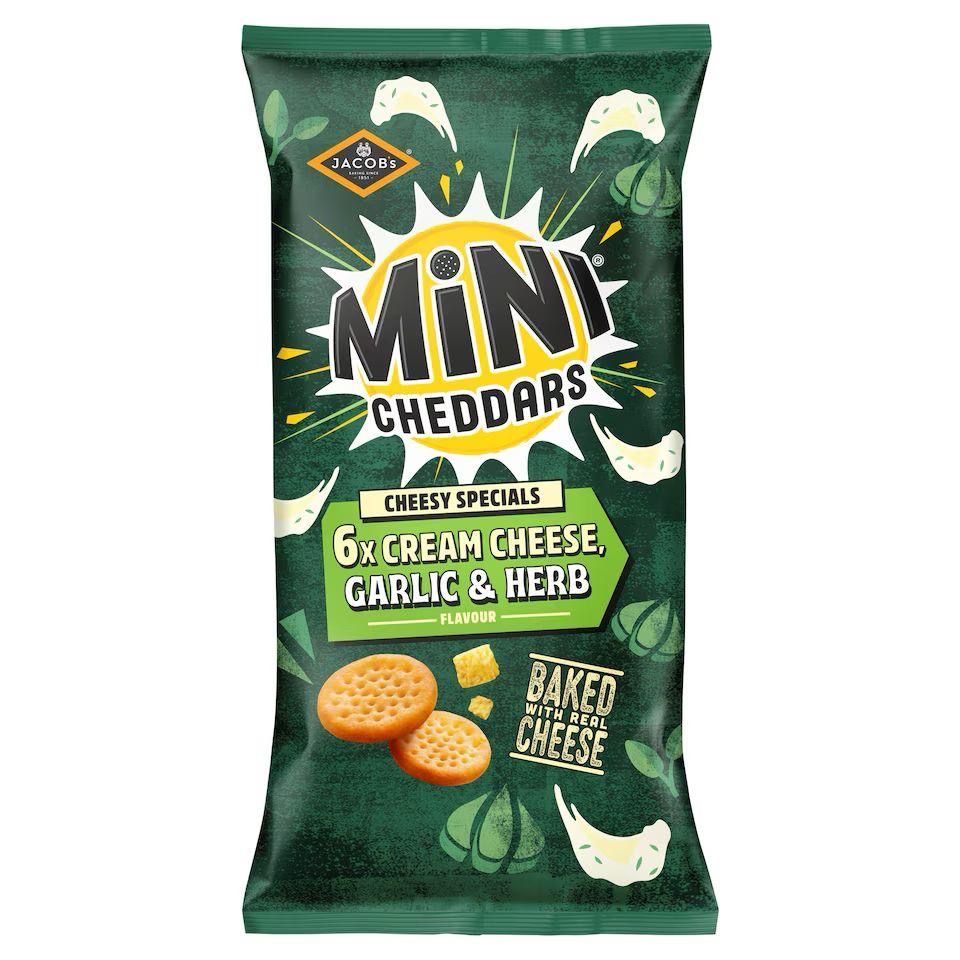 2 cases Mcvities cheddars 6 pack NEW ⭐️ Garlic herb and cream cheese  12 per case Dated 31/1/26
