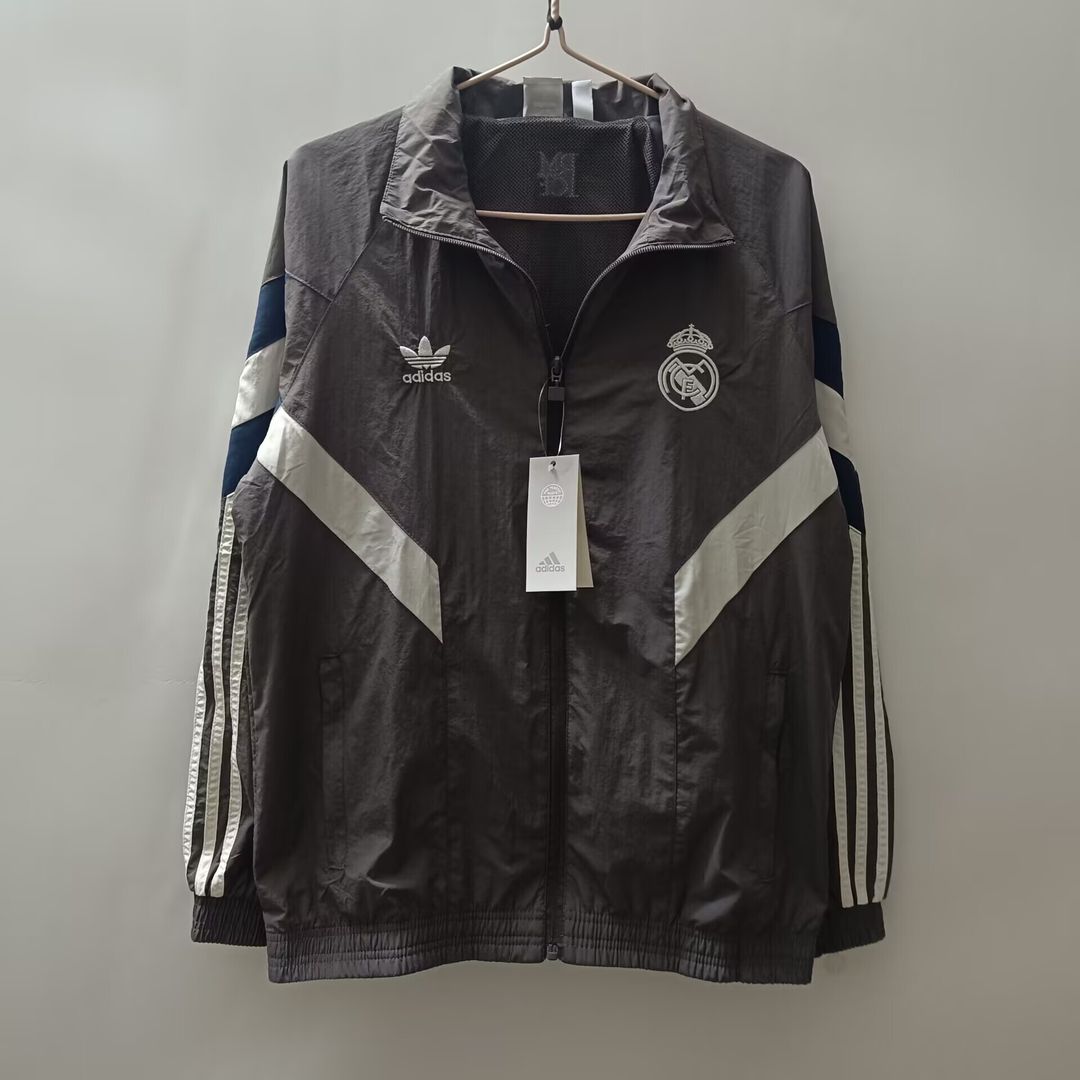 2024-25 Real Madrid adidas Originals Track Jacket (Grey)