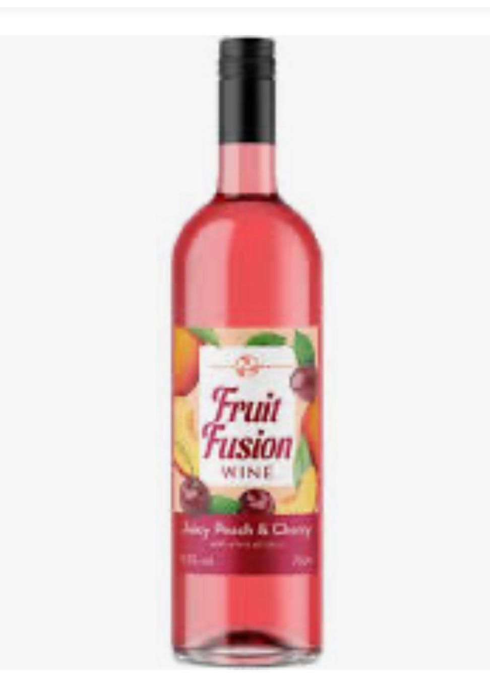  2x Fruit fusion peach & cherry 5.5% 6x75cl 
