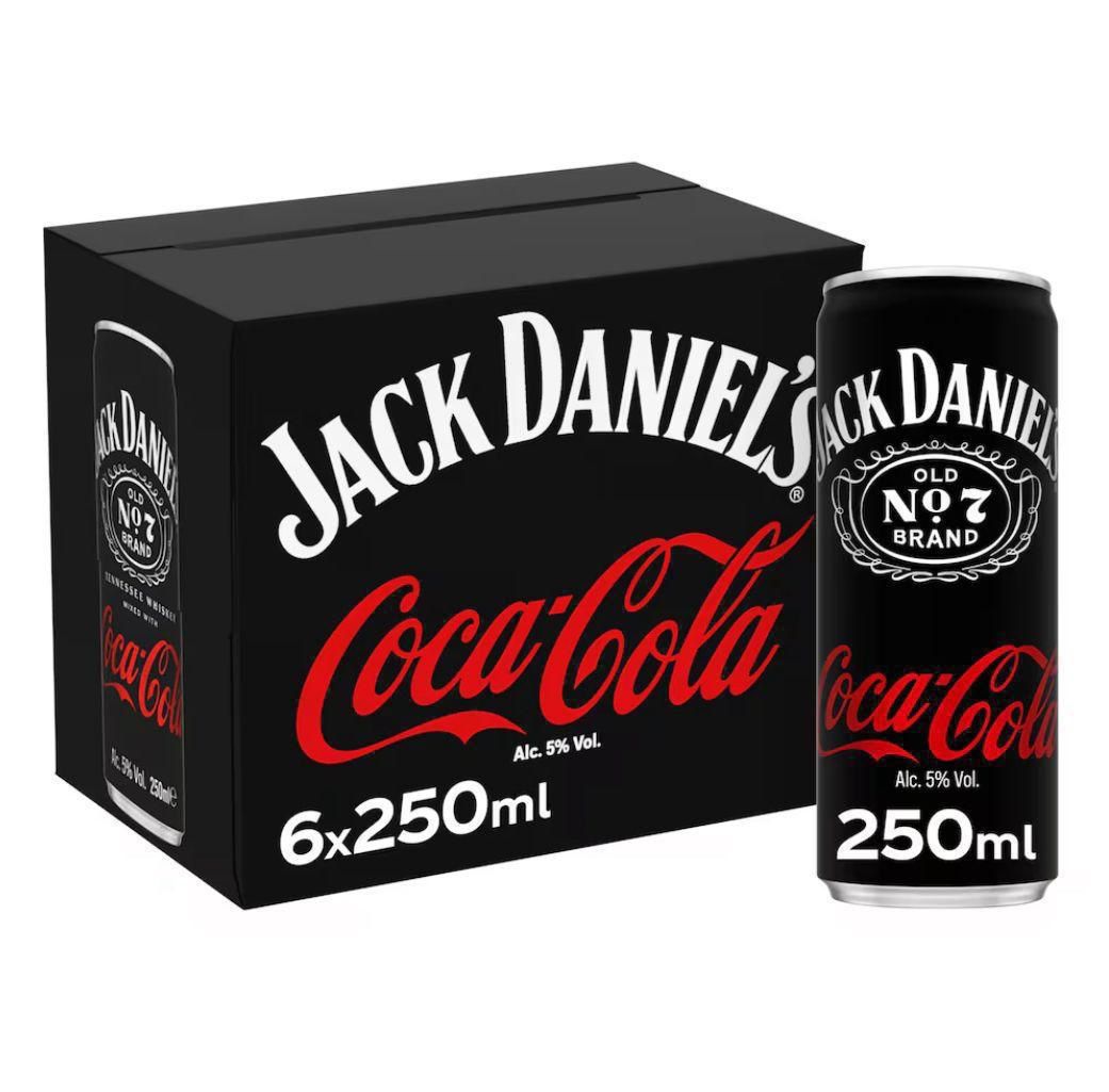 4 cases Jack Daniel’s and Coke  5% ABV 6x250ml  BBE 31/01/26 