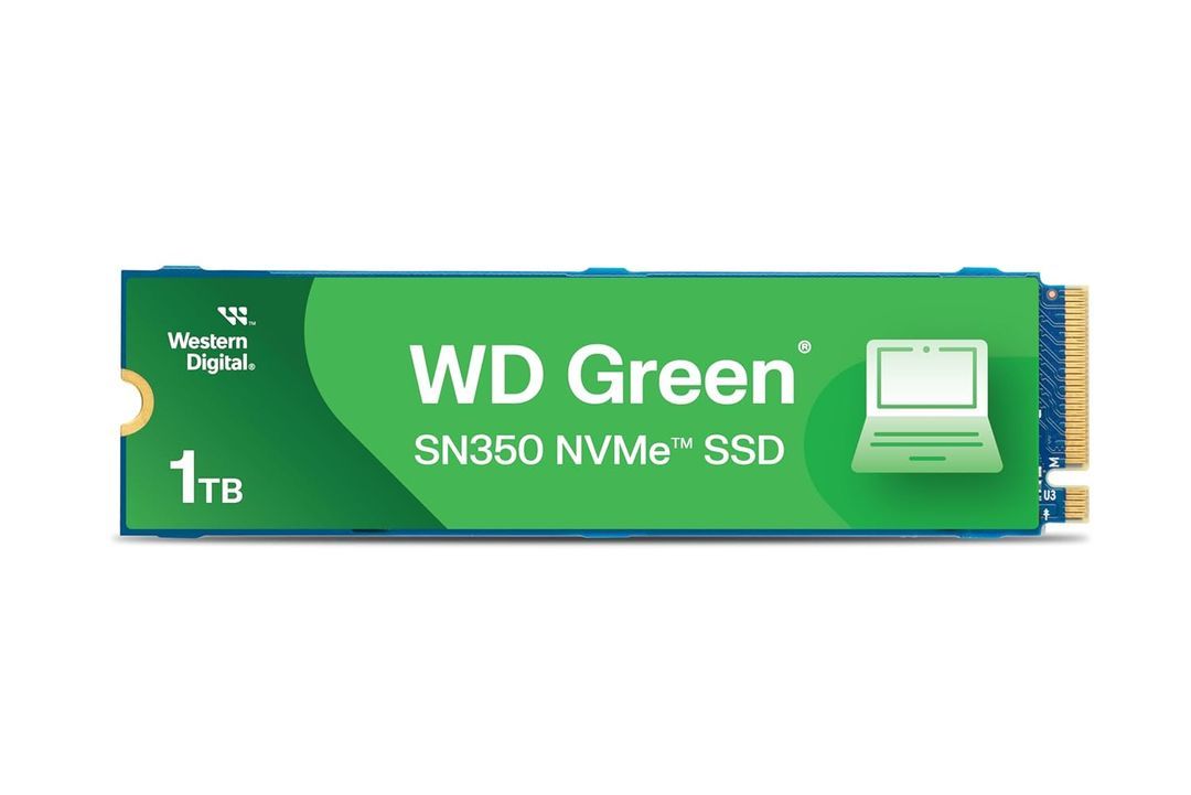 WD Green SN350 NVMe 1TB, Upto 3200MB/s, 3 Y Warranty, PCIe Gen 3 NVMe M.2 (2280), Internal Solid State Drive (SSD) (WDS100T3G0C)
