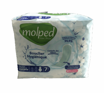 Serviettes hygiéniques Molped – Maxi thick – Bouclier hygiénique – Extra longue – 7pcs