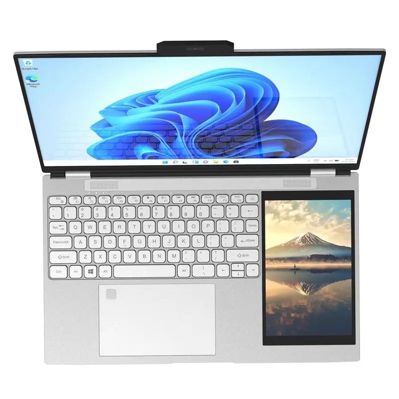 Laptop OEM 15.6 Inch + 7 Inch Touch Dual Screen 16GB 1TB SSD Intel Celeron Processor N150 N100 N95 N5095 Business Laptop