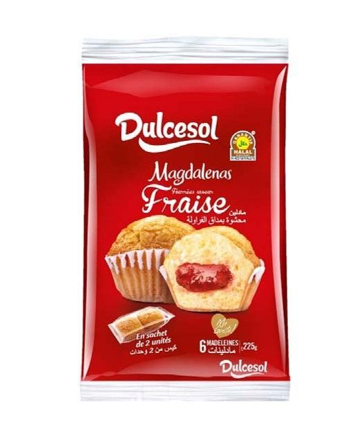 Madeleines Dulcesol – fraise – 6pcs
