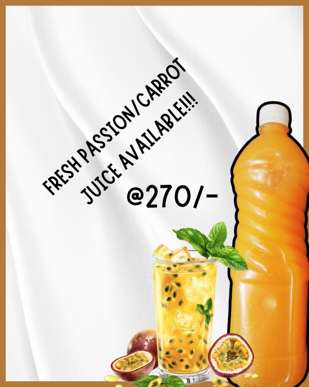 Fresh passion/carrot juice 1l