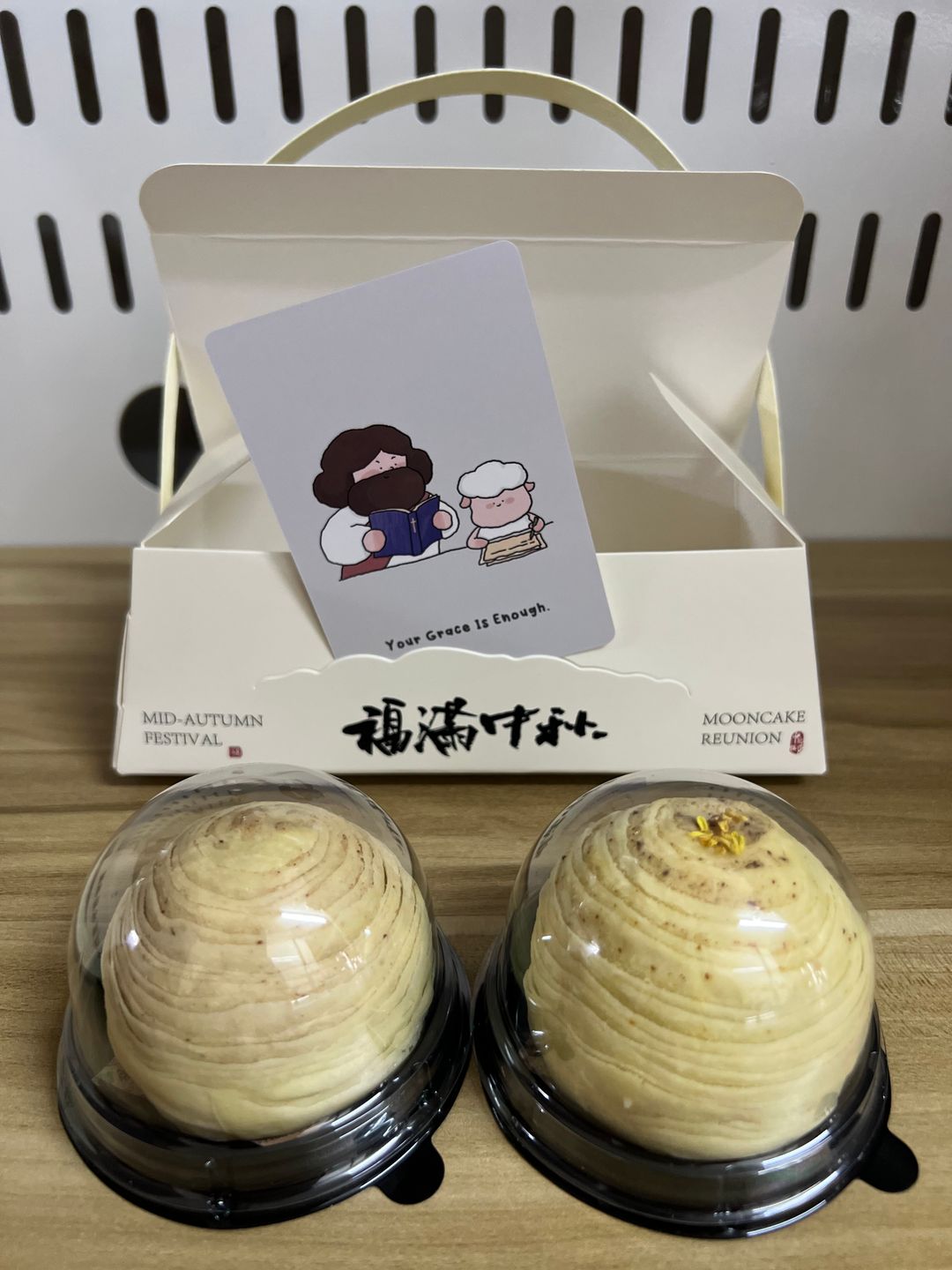 Lychee Salted Egg Mooncake & Honey Osmanthus Salted Egg Mooncake