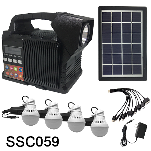 Panel solar con Focos