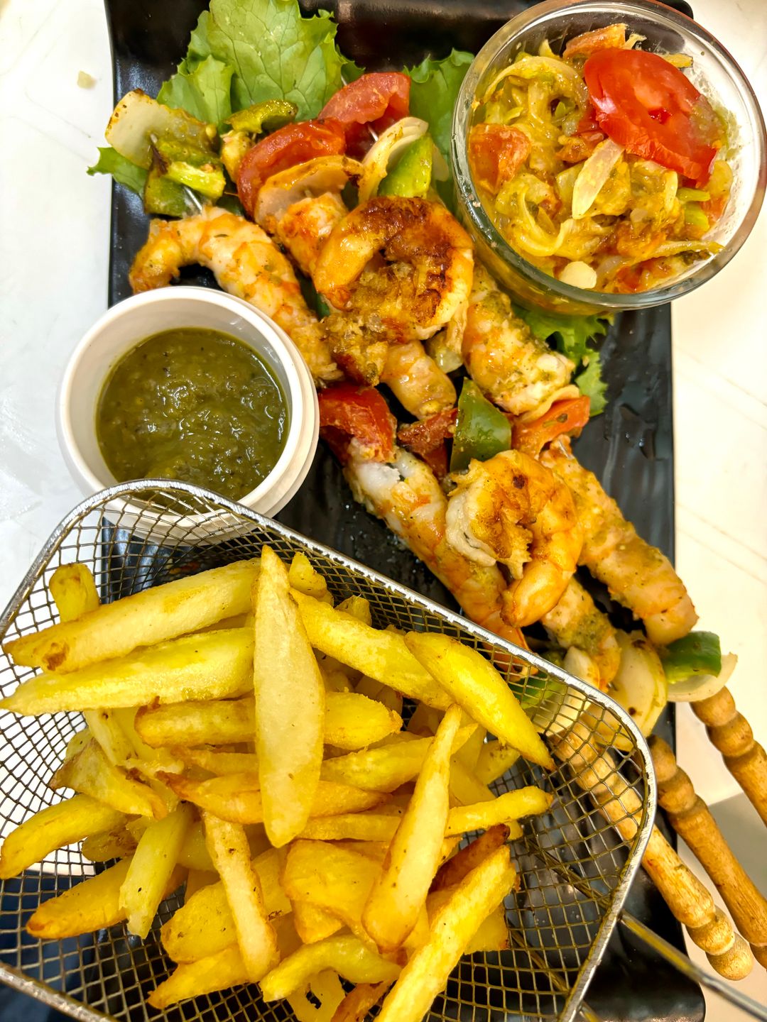 Brochettes de crevettes