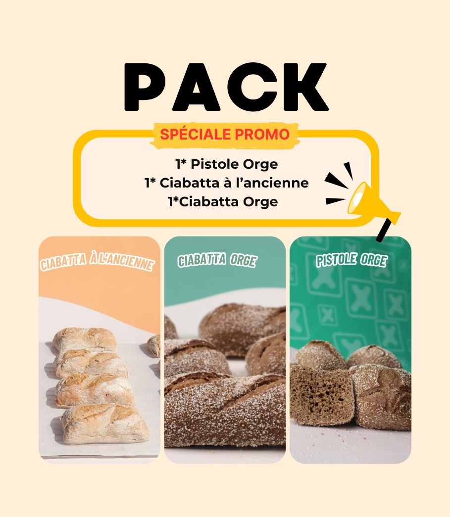 Pack promo pistole / ciabatta - 30 pièces 💘