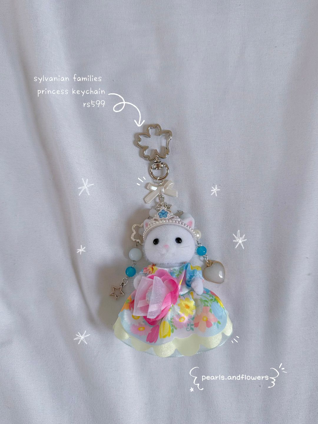 Sylvanian Cat princess keychain 