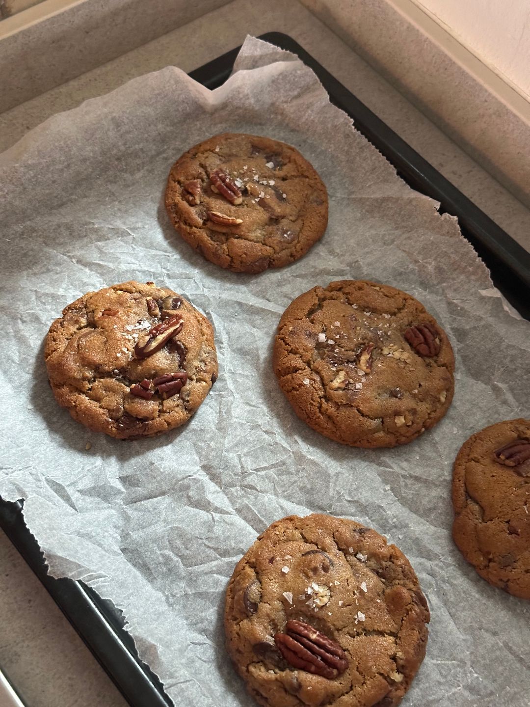 double chocolate pecan cookie