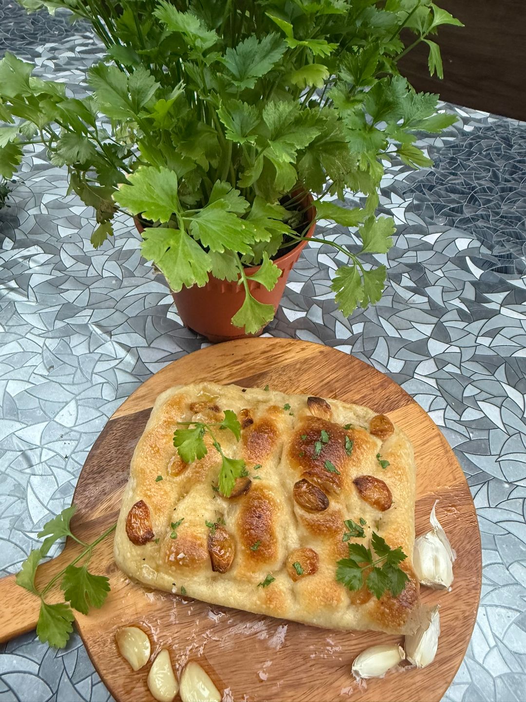 Roasted Garlic with Fresh Parsley
