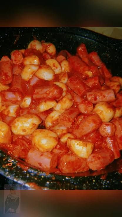 Sambal hotdog and fishball